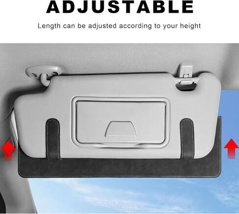 موسع حاجب الشمس للسيارة، ملحق حاجب الشمس المضاد للوهج للسيارة للقيادة الآمنة، مشبك قابل للتعديل لموسع ظلة الشمس التلقائي للسائق وجانب الراكب (رمادي) in Kuwait