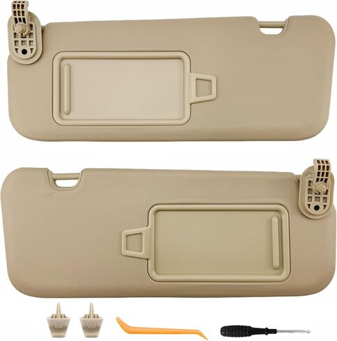 Pair of Left and Right Sun Visor with Clip for Hyundai Elantra 2017 2018 2019 2020 OEM#85210-F2150-XUG (Gray Color) in Kuwait