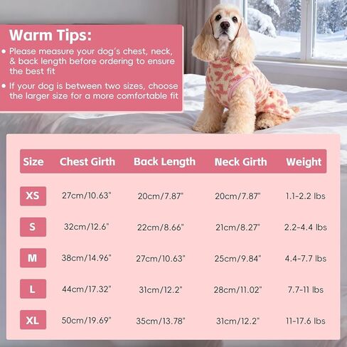 Dog Fleece Vest, Small Dog Sweater Dress Soft Turtleneck Dogs Coat, Warm Pullover Fleece Sweatershirts Winter Jacket with Leash Ring for Dogs Boy Girl,Cold Weather Pet Cozy Clothes Cat Apparel(Pink,L) in Saudi Arabia