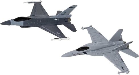 F-16 Fighting Falcon Fighter Aircraft and F/A-18 Super Hornet Fighter Aircraft Set of 2 Pieces US Strike Force Collection Diecast Models by Corgi CS90684 in Saudi Arabia
