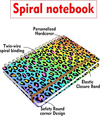 WLPFSAHF Spiral Journal Notebook for Women, Hardcover A5 College Ruled Notebook, 60 Sheet, Thick Paper, Cute Lined Journal for School, Office & Work, 6 x 8.4 in(Colorful Hens) in Kuwait