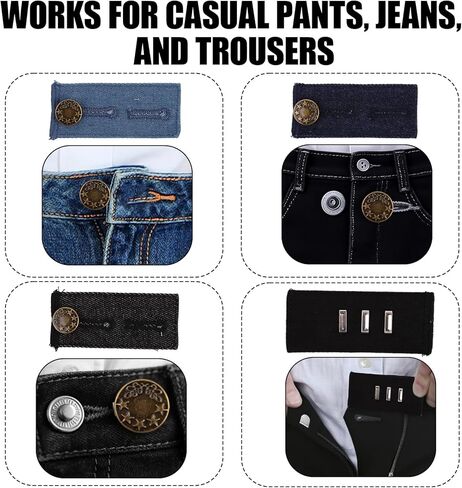 14PCS Waistband Extender for Jeans, Pants Button Waist Extenders for Women Men in Kuwait