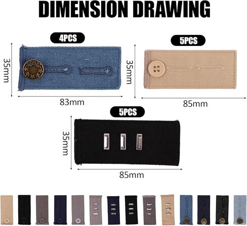 14PCS Waistband Extender for Jeans, Pants Button Waist Extenders for Women Men in Kuwait