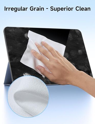JSAUX Microfiber Cleaning Cloth (50 Total) | Big Size 10 * 20 | for Eye Glass Clean Cloth | Safe for Lens, Eyeglasses, Glasses, Screens, Cameras, iPad, iPhone, Cell Phone, TV Screens and More 1-Box in Saudi Arabia