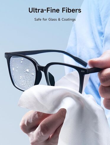 JSAUX Microfiber Cleaning Cloth (50 Total) | Big Size 10 * 20 | for Eye Glass Clean Cloth | Safe for Lens, Eyeglasses, Glasses, Screens, Cameras, iPad, iPhone, Cell Phone, TV Screens and More 1-Box in Saudi Arabia