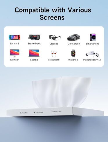 JSAUX Microfiber Cleaning Cloth (50 Total) | Big Size 10 * 20 | for Eye Glass Clean Cloth | Safe for Lens, Eyeglasses, Glasses, Screens, Cameras, iPad, iPhone, Cell Phone, TV Screens and More 1-Box in Saudi Arabia