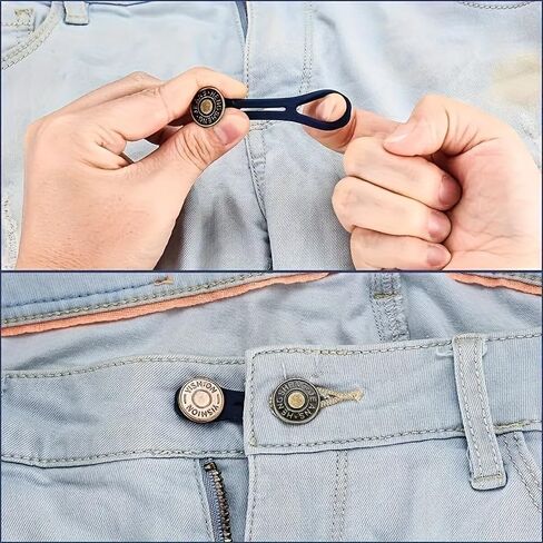 6 Pcs Jeans and Pants Button Extenders: Universal Waist Expander for Women and Men, Instant Belt Extension Solution in Saudi Arabia