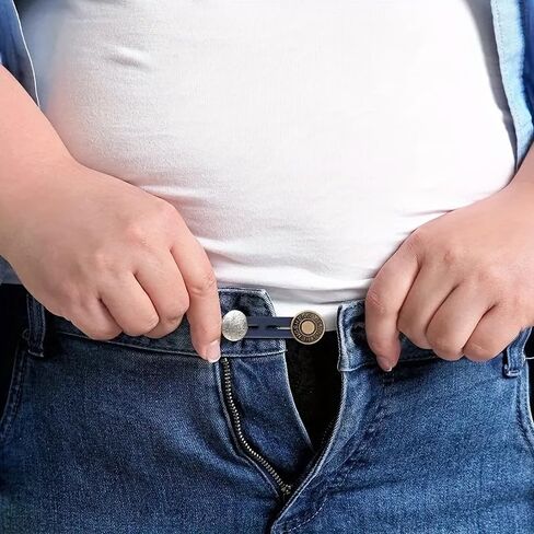 6 Pcs Jeans and Pants Button Extenders: Universal Waist Expander for Women and Men, Instant Belt Extension Solution in Saudi Arabia