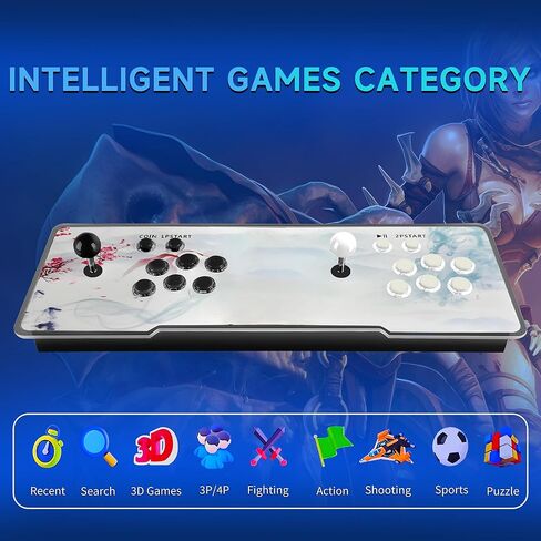 Pandora Box Arcade، 29800 لعبة في وحدة تحكم ألعاب أركيد واحدة، آلة ألعاب ريترو بدقة 1280 × 720 عالية الدقة للكمبيوتر الشخصي وجهاز العرض والتلفزيون 2-4 لاعبين ألعاب ثلاثية الأبعاد قائمة مفضلة حفظ/بحث/إخفاء/إيقاف مؤقت/حذف اللعبة in Kuwait