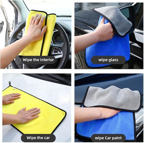 1PC Thick Coral Fleece Car Drying Towel - Super Absorbent Microfiber for Quick Car Detailing, Wash & Waxing | Large 23.62 x 11.81 Inch, Multi-Use for Auto, Home, Pets (Fast Drying & Streak-Free) in Saudi Arabia