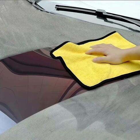 1PC Thick Coral Fleece Car Drying Towel - Super Absorbent Microfiber for Quick Car Detailing, Wash & Waxing | Large 23.62 x 11.81 Inch, Multi-Use for Auto, Home, Pets (Fast Drying & Streak-Free) in Saudi Arabia