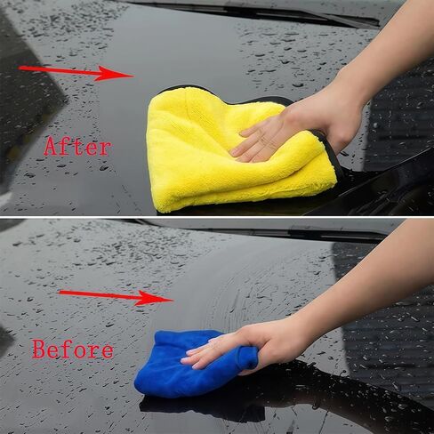 1PC Thick Coral Fleece Car Drying Towel - Super Absorbent Microfiber for Quick Car Detailing, Wash & Waxing | Large 23.62 x 11.81 Inch, Multi-Use for Auto, Home, Pets (Fast Drying & Streak-Free) in Saudi Arabia