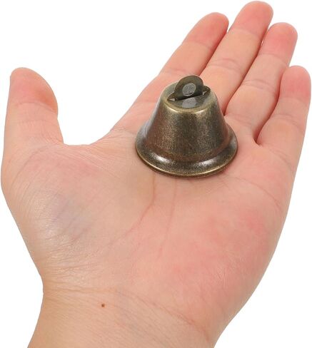 LOGOFUN 20pcs Antique Bronze Craft Bells with Clapper for DIY Wind Chimes Holiday Decorations in Saudi Arabia