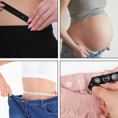 12 Pcs Pant Waist Tightener, Waist Tightener Tool Kids Pants Waist Extender Waist Extenders Supplies Adjustable Waist Waistband Hook Threader for Pants Women Jeans Pants Skirts in Kuwait