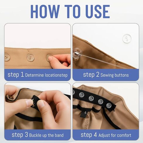 12 Pcs Pant Waist Tightener, Waist Tightener Tool Kids Pants Waist Extender Waist Extenders Supplies Adjustable Waist Waistband Hook Threader for Pants Women Jeans Pants Skirts in Kuwait