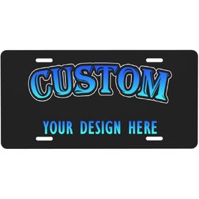 Custom License Plate Personalized License, Add Your Own Customized Pictures Text Logo Art Design Aluminum License Plate, Decorative Car Front License Plate 6X12 Inch in Saudi Arabia