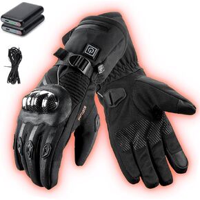 قفازات ساخنة مع 3 إعدادات للحرارة للرجال والنساء، بطارية قابلة لإعادة الشحن 7.4 فولت، قفازات كهربائية تعمل باللمس لتدفئة اليد في الشتاء والعمل في الهواء الطلق والصيد وركوب الدراجات النارية in Kuwait
