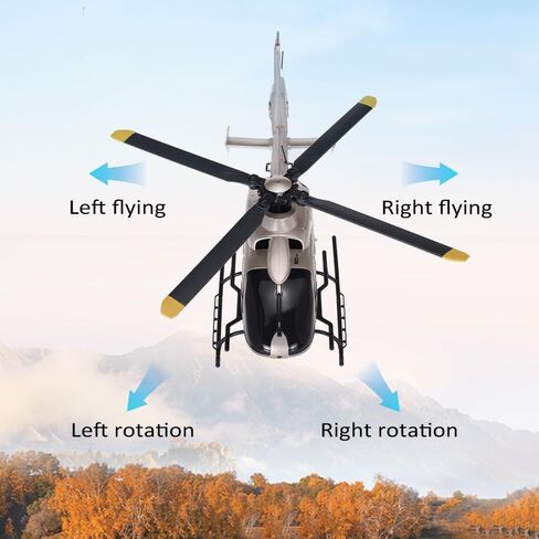 طائرة هليكوبتر GoolRC C123 RC، طائرة هليكوبتر بجهاز تحكم عن بعد 6CH، طائرة EC135 RC بتردد 2.4 جيجا هرتز مع جيرو 6 محاور، قلاب ثلاثي الأبعاد، طيران مقلوب، تثبيت الارتفاع، مفتاح واحد للإقلاع/الهبوط، بطاريتين (شامبانيا) in Kuwait