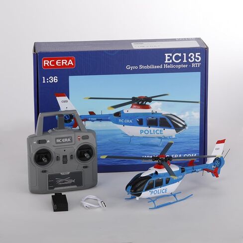 طائرة هليكوبتر GoolRC C123 RC، طائرة هليكوبتر بجهاز تحكم عن بعد 6CH، طائرة EC135 RC بتردد 2.4 جيجا هرتز مع جيرو 6 محاور، قلاب ثلاثي الأبعاد، طيران مقلوب، تثبيت الارتفاع، مفتاح واحد للإقلاع/الهبوط، بطاريتين (شامبانيا) in Kuwait