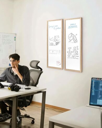 Magnetic Chalkboard for Wall, Long Chalk Board, Wall Hanging Menu for Restaurant, Food Truck, Kitchen, Chalk Board for Kitchen, Bar & Home Decor 11.8" x 35.4" in Kuwait