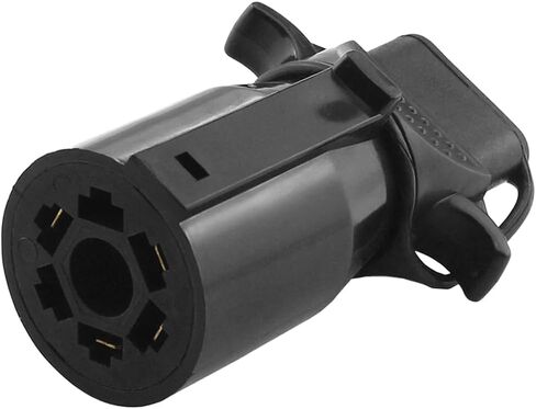 7 Pin to 4 Pin Trailer Adapter, Waterproof 7 Way Blade to 4 Way Flat Trailer Plug, Electrical Wiring Connector Accessories, Compatible with Motorhome Truck Caravan in Saudi Arabia