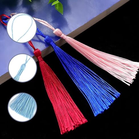 20 PCS 13cm/5 Inch Mini Bookmark Tassels, Handmade Soft Craft Mini Tassels with Loops for Jewelry Making, DIY Projects, Bookmarks(Color B) in Kuwait