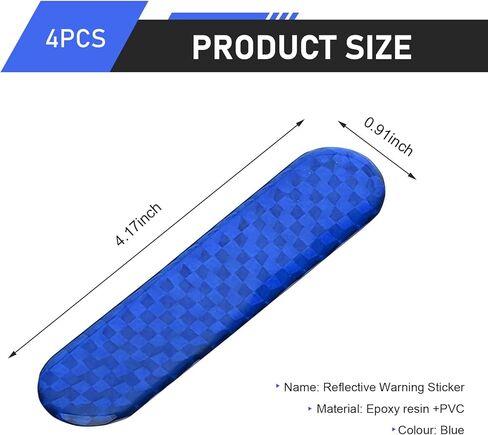 4 قطع ملصقات تحذيرية عاكسة للسلامة، ملصقات عاكسة لباب السيارة مضادة للتصادمات، ملصق تحذير عالي الوضوح مقاوم للماء ليلاً، عالمي لمعظم السيارات (أحمر) in Kuwait