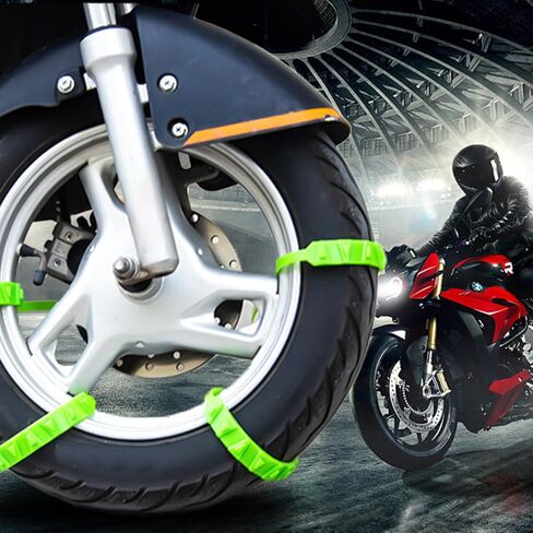 10pieces Snow Chains for Motorcycles Scooter Electric Bike Tire Wheel Cable Snow Tire Chains Anti Skid Cable Tie in Saudi Arabia