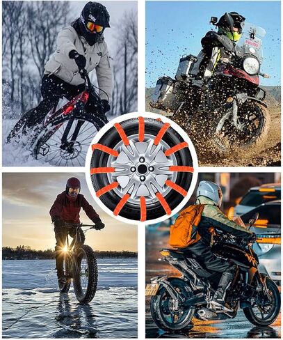 10pieces Snow Chains for Motorcycles Scooter Electric Bike Tire Wheel Cable Snow Tire Chains Anti Skid Cable Tie in Saudi Arabia