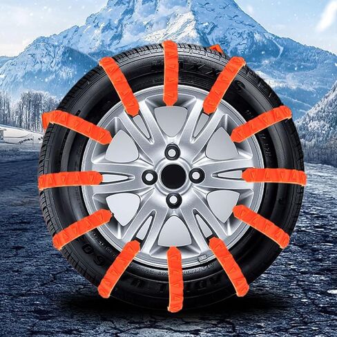 10pieces Snow Chains for Motorcycles Scooter Electric Bike Tire Wheel Cable Snow Tire Chains Anti Skid Cable Tie in Saudi Arabia