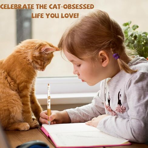 Cat Gifts for Cat Lovers, Cat Gifts for Women, Including Cartoon Sticky Notepad Ballpoint Pen Sticky Notes Greeting Card Greeting Card Keychain Bookmark in Saudi Arabia
