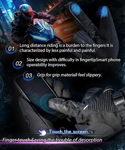 قفازات ساخنة مع 3 إعدادات للحرارة للرجال والنساء، بطارية قابلة لإعادة الشحن 7.4 فولت، قفازات كهربائية تعمل باللمس لتدفئة اليد في الشتاء والعمل في الهواء الطلق والصيد وركوب الدراجات النارية in Kuwait