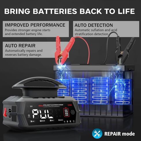 شاحن بطارية سيارة 3 أمبير، شاحن وحافظة 6 فولت/12 فولت، شاحن عائم للسيارات بالكامل/مزيل الكبريت للسيارات والقوارب والدراجات النارية والمركبات الرباعية، وحمض الرصاص، والليثيوم، وLifepo4، وبطاريات الدورة العميقة in Kuwait