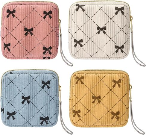 مجموعة حقائب تخزين المناديل الصحية 12 قطعة من Paterr، بما في ذلك 12 حقيبة وسادة الحيض بسحاب و12 حزام معصم يدوي وسلسلة حبل وحامل شارة وحقائب فترة وحامل حفائظ للنساء المراهقات (نمط لطيف) in Kuwait