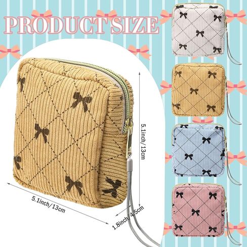 مجموعة حقائب تخزين المناديل الصحية 12 قطعة من Paterr، بما في ذلك 12 حقيبة وسادة الحيض بسحاب و12 حزام معصم يدوي وسلسلة حبل وحامل شارة وحقائب فترة وحامل حفائظ للنساء المراهقات (نمط لطيف) in Kuwait