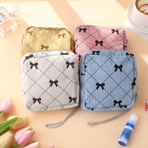 مجموعة حقائب تخزين المناديل الصحية 12 قطعة من Paterr، بما في ذلك 12 حقيبة وسادة الحيض بسحاب و12 حزام معصم يدوي وسلسلة حبل وحامل شارة وحقائب فترة وحامل حفائظ للنساء المراهقات (نمط لطيف) in Kuwait