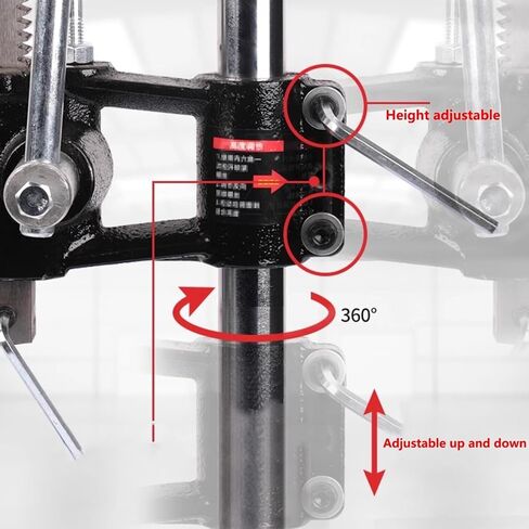 Manual Leather Embosser, Maximum Height 19.6in/500mm,640kg Heavy Duty Arbor Press, Bench Top Perforator, Hand Trigger Press Cast Iron, For Mounting, Removing Or Compressing Workpieces(Size:640kg) in Saudi Arabia
