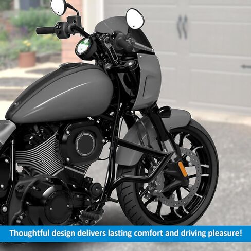 Wsays Crash Bar Front Highway Engine Guard 1.25" Diameter Compatible with Indian Chief Bobber Dark Horse Sport Super 2022-2025 (Not Works with Factory Floor Boards), Gloss Black in Saudi Arabia