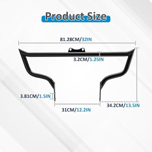 Wsays Crash Bar Front Highway Engine Guard 1.25" Diameter Compatible with Indian Chief Bobber Dark Horse Sport Super 2022-2025 (Not Works with Factory Floor Boards), Gloss Black in Saudi Arabia