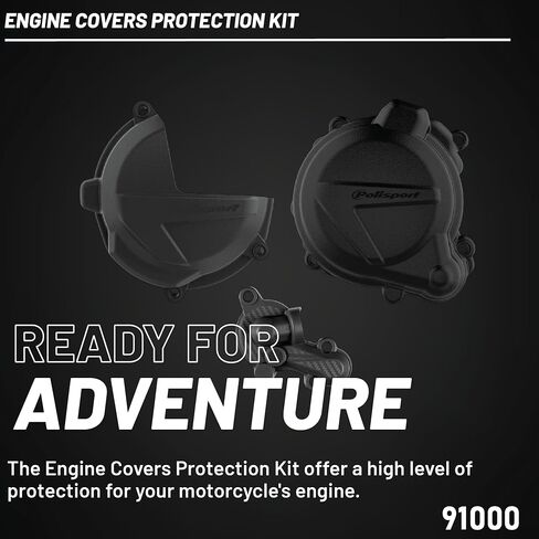 مجموعة أدوات حماية أغطية المحرك للدراجات النارية Polisport Motocross (MX) للدراجات الترابية Beta RR 250/300 (2018-2022) - قابض بلاستيكي متين PA6 وواقيات إشعال لركوب الطرق الوعرة - أسود in Kuwait