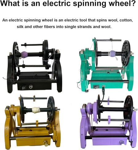Household Eelctric Spinning Wheel, Pinning Wheel Kit, Eelectric Yarn Winder, Wool Spinning Fibre Spinning Wheel, with Forward/Reverse Switching, Stepless Speed Regulation in Saudi Arabia