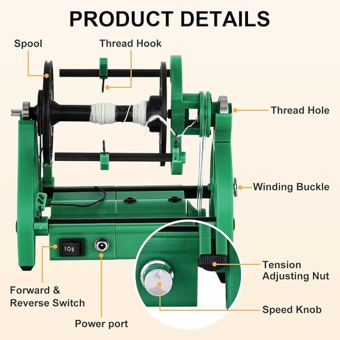 Household Eelctric Spinning Wheel, Pinning Wheel Kit, Eelectric Yarn Winder, Wool Spinning Fibre Spinning Wheel, with Forward/Reverse Switching, Stepless Speed Regulation in Saudi Arabia