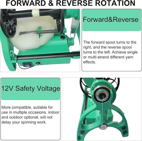 Household Eelctric Spinning Wheel, Pinning Wheel Kit, Eelectric Yarn Winder, Wool Spinning Fibre Spinning Wheel, with Forward/Reverse Switching, Stepless Speed Regulation in Saudi Arabia