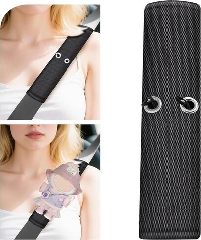 Seat Belt Cover Pad 1 Pcs for Labubu, Accessories for LABUBU Doll (17CM/6.7Inch) and Stylish Adorable Dolls, Suitable for Car Seat Belt, Backpack, Shoulder Bag, Laptop Computer Bag (No Doll) in Saudi Arabia