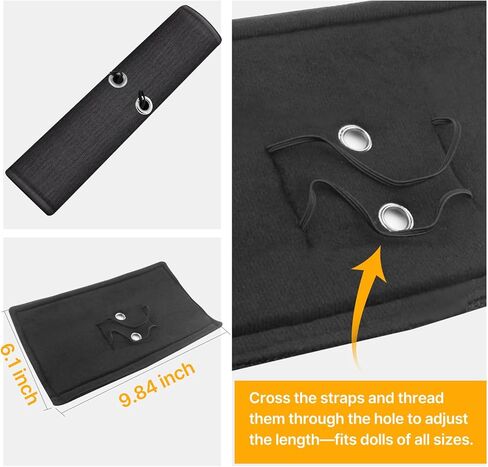 Seat Belt Cover Pad 1 Pcs for Labubu, Accessories for LABUBU Doll (17CM/6.7Inch) and Stylish Adorable Dolls, Suitable for Car Seat Belt, Backpack, Shoulder Bag, Laptop Computer Bag (No Doll) in Saudi Arabia
