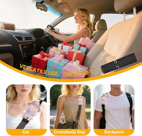 Seat Belt Cover Pad 1 Pcs for Labubu, Accessories for LABUBU Doll (17CM/6.7Inch) and Stylish Adorable Dolls, Suitable for Car Seat Belt, Backpack, Shoulder Bag, Laptop Computer Bag (No Doll) in Saudi Arabia
