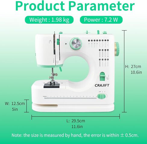 Sewing Machine for Beginners with 16 Built-in Stitches, Small Sewing Twin Needles Machine with Accessory Kit, Applications Lightweight Household Sewing Machine with Foot Pedal Light Storage Drawer Kit in Saudi Arabia