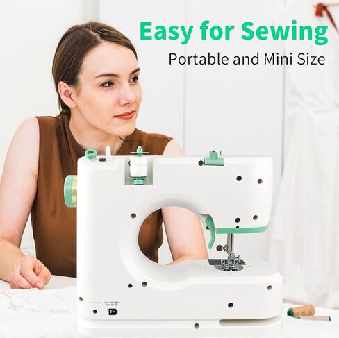 Sewing Machine for Beginners with 16 Built-in Stitches, Small Sewing Twin Needles Machine with Accessory Kit, Applications Lightweight Household Sewing Machine with Foot Pedal Light Storage Drawer Kit in Saudi Arabia