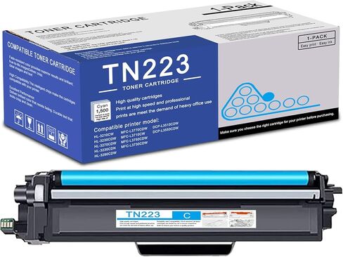 عبوة واحدة من خرطوشة الحبر السماوي TN223 عالية الإنتاجية متوافقة مع TN223 لطابعة Brother MFC-L3770CDW L3710CW L3750CDW HL-3210CW 3270CDW 3290CDW DCP-L3510CDW L3550CDW in Saudi Arabia