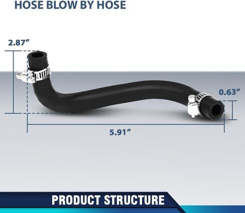 PIT66 Hose Blow Rubber Compatible with Nissan Altima 2.5L Engine 2007 2008 2009 2010 2011 2012 11823-JA00A, 11823JA00A Black Hose & Clamps Kit in Saudi Arabia